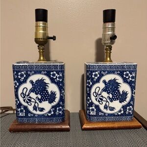 Blue and White Ceramic Table Lamps